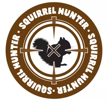 Squirrel Hunter car decal - TenStickers