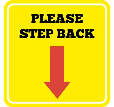 Please step back window decal - TenStickers