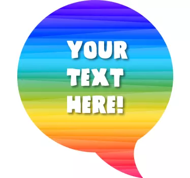 Rainbow text window decal - TenStickers
