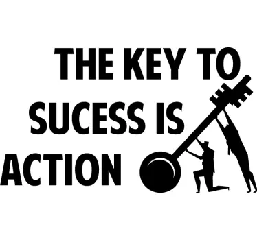 Success is action window decal - TenStickers