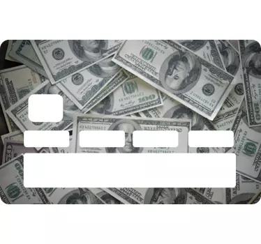 Bill dollar money bank card decal - TenStickers