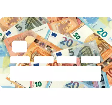 Top border euro money bank card sticker - TenStickers
