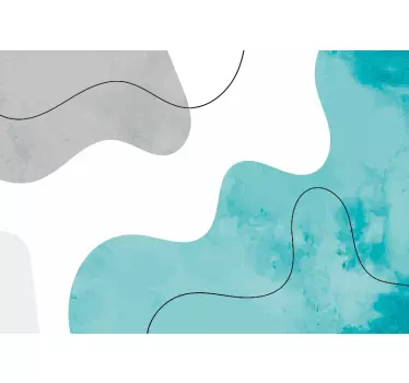 Watercolor shapes decals for furniture - TenStickers