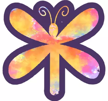 Butterfly wall decal vibrant butterfly shape - TenStickers