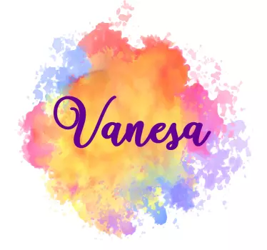 Customisable sticker colorful name splash - TenStickers