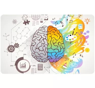 Laptop skin colorful brain design - TenStickers