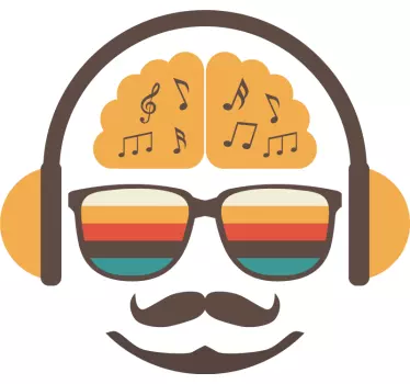Musical wall sticker for vintage music lovers - TenStickers