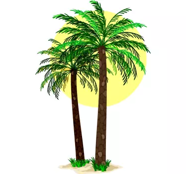 Classic palm tree wall decal - TenStickers