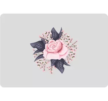 Laptop skin rose floral design - TenStickers