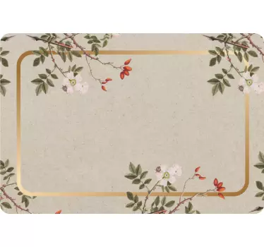 Laptop skin with floral decorative pattern - TenStickers