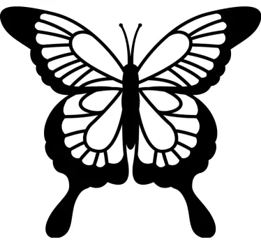 Butterfly wall decal elegant butterfly shape - TenStickers
