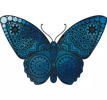 Butterfly wall decal elaborate butterfly design - TenStickers
