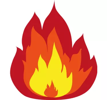 Decorative fire flame car sticker - TenStickers