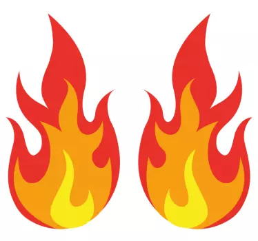 Double fire Car Decal - TenStickers