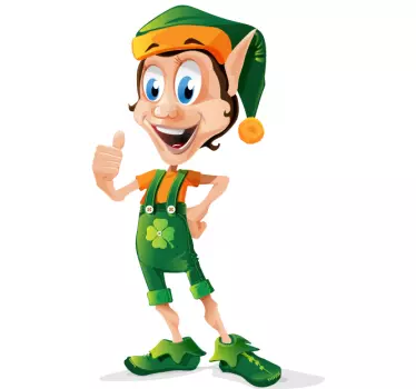 Shamrock elf kids fairy wall sticker - TenStickers