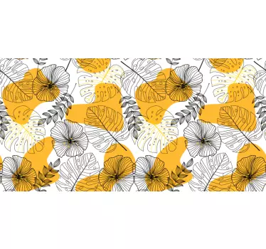 Flower design kallax decals for furniture - TenStickers