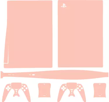 PS4 solid peach Playstation 5 stickers - TenStickers