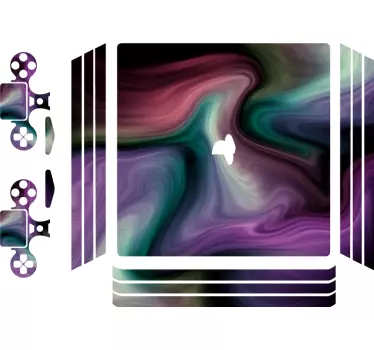 SWIRLING COLORFUL PATTERNS PS4 skin - TenStickers