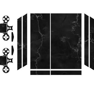 Marble texture black ps4 skin - TenStickers
