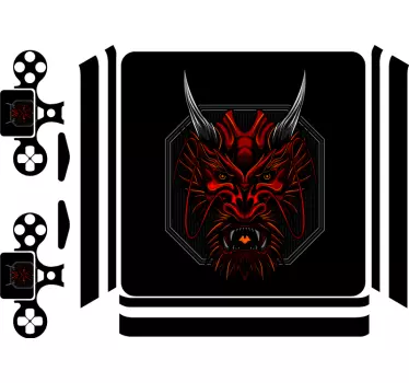Flaming dragon Playstation 4 stickers - TenStickers