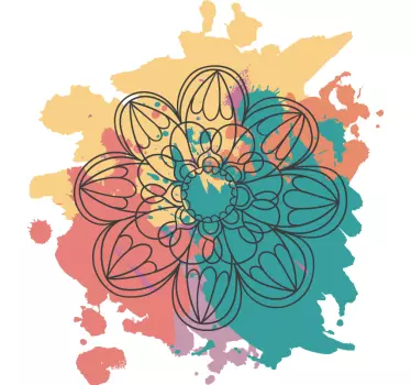 Mandala splash vinyl wall art - TenStickers