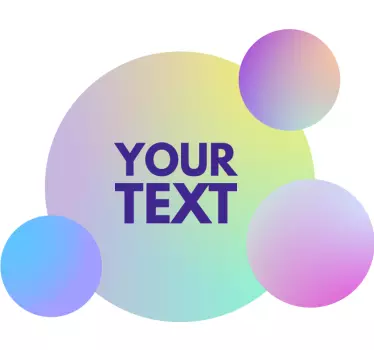 Shop window sticker customizable text circles - TenStickers