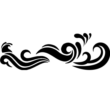 Waves splash colours car decal - TenStickers