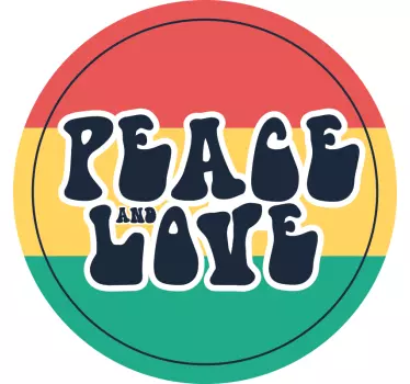 Peace and Love reggae car decal - TenStickers