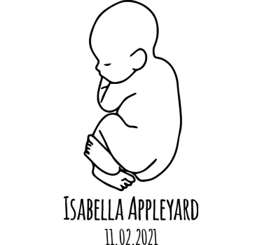 Nursery wall decal custom baby silhouette - TenStickers