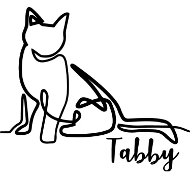 Custom cat silhouette sticker - TenStickers