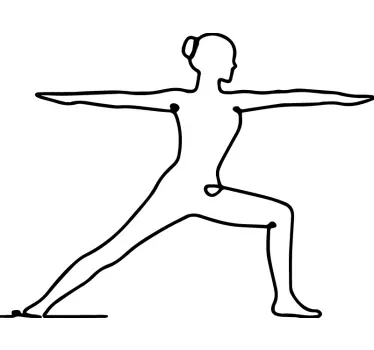 Football sticker elegant warrior pose - TenStickers