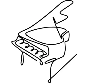 Minimalist Piano musical wall sticker - TenStickers
