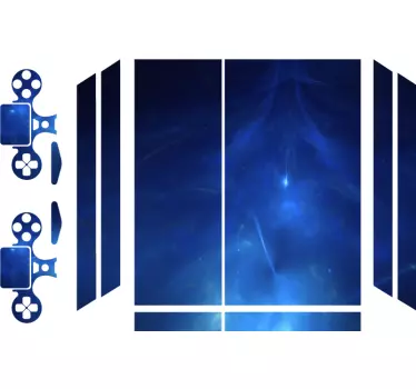 Ps4 skin galactic blue design - TenStickers