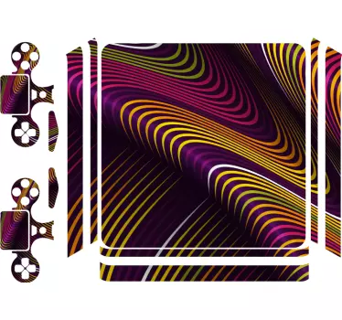 Ps4 skin vibrant wave design - TenStickers