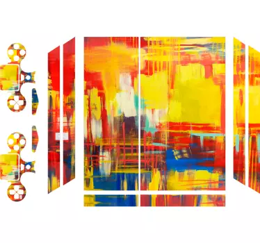Colored urban draw Playstation 4 decal - TenStickers