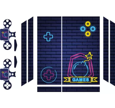 Ps4 skin neon game elements - TenStickers