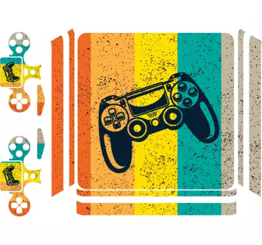 ps4 controller in colors Playstation 4 stickers - TenStickers