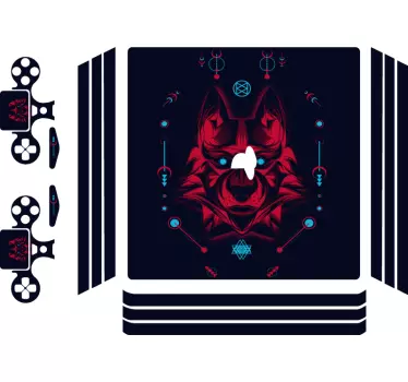 Ps4 skin mystical wolf head - TenStickers