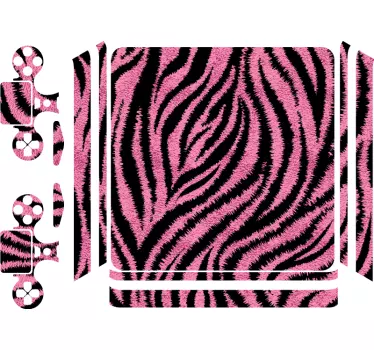 Ps4 skin pink zebra design - TenStickers
