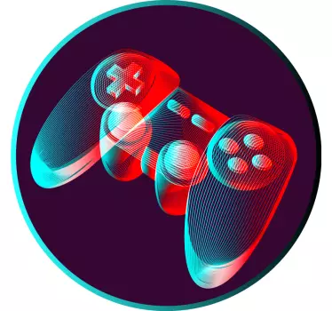Gaming controller neon video game wall sticker - TenStickers