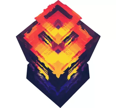 Gaming orange tower video game wall decal - TenStickers