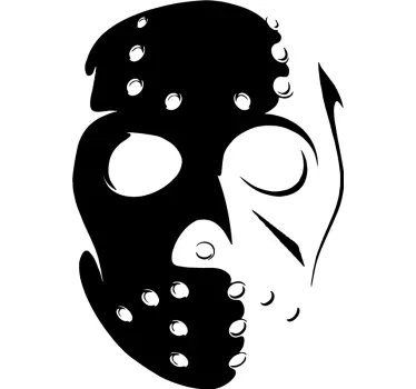 Gaming horror scary mask video game wall sticker - TenStickers