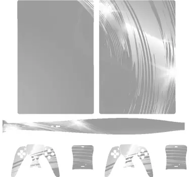 PS5 shining silver skin Playstation 5 stickers - TenStickers