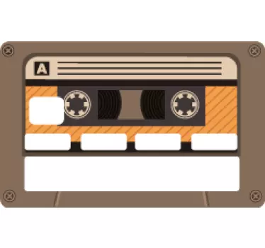 70's cassette design credit card sticker - TenStickers