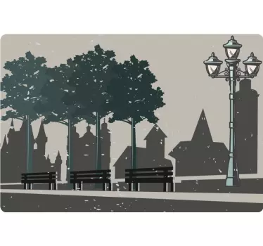 Laptop skin urban park landscape - TenStickers