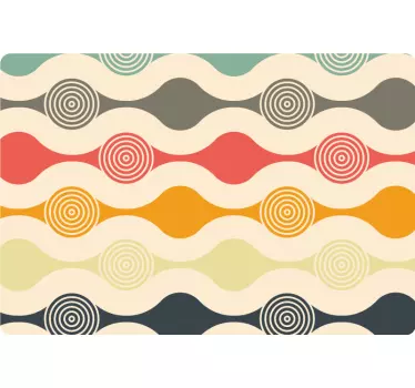 Laptop skin with colorful swirling designs - TenStickers