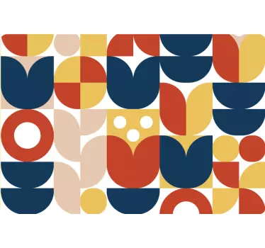 Multicolor 70's pattern laptop stickers - TenStickers