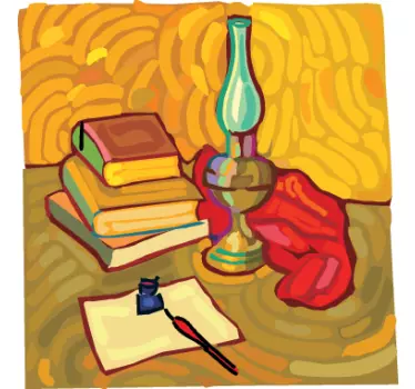 Van Gogh Desk Art Sticker - TenStickers