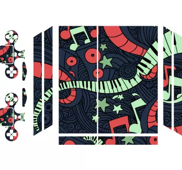 Ps4 skin music inspired design - TenStickers