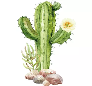 Ralistic sober cactus plant decal - TenStickers